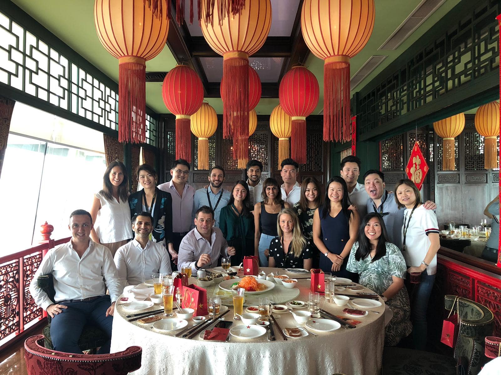 team lunch to celebrate chinese new year