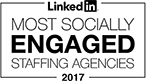 linkedin most socially engaged staffing agencies 2017 award